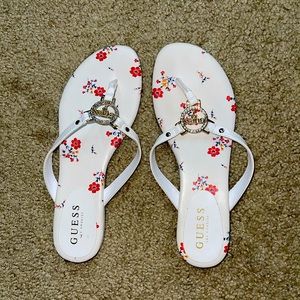 Guess Sandals size 9 very cute and floral. Lightly worn